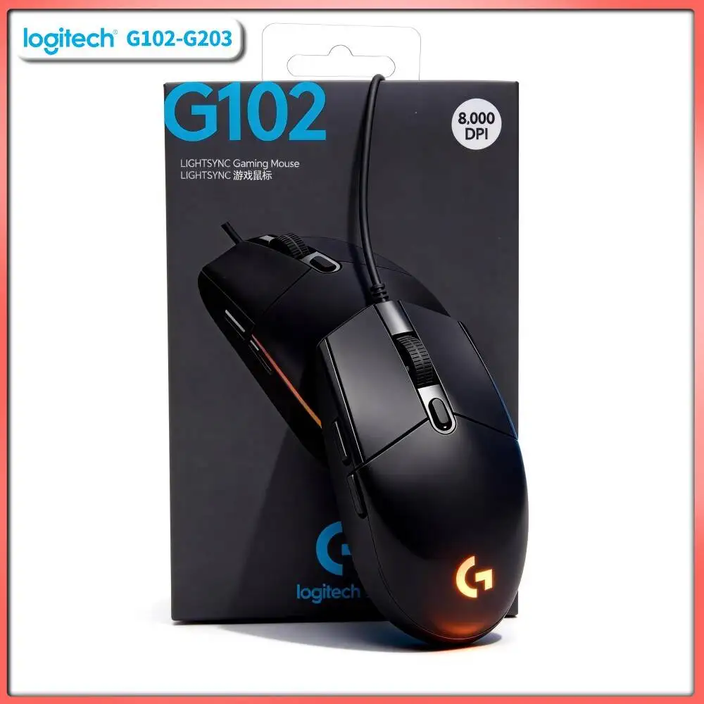 Logitech G102 Prodigy Mouse, 1ms Response Time, RGB Lighting, Mechanical Buttons, 6 Programmable Keys for Mac/Windows Gamers