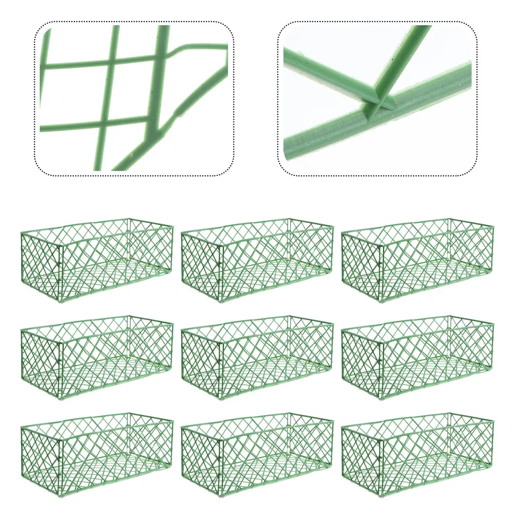 

20pcs Arrangement Rack Mud Fixer Cage Holder Floral Grid Net Securing Frame Floral Wet Cage Wedding Flower Accessories Flower