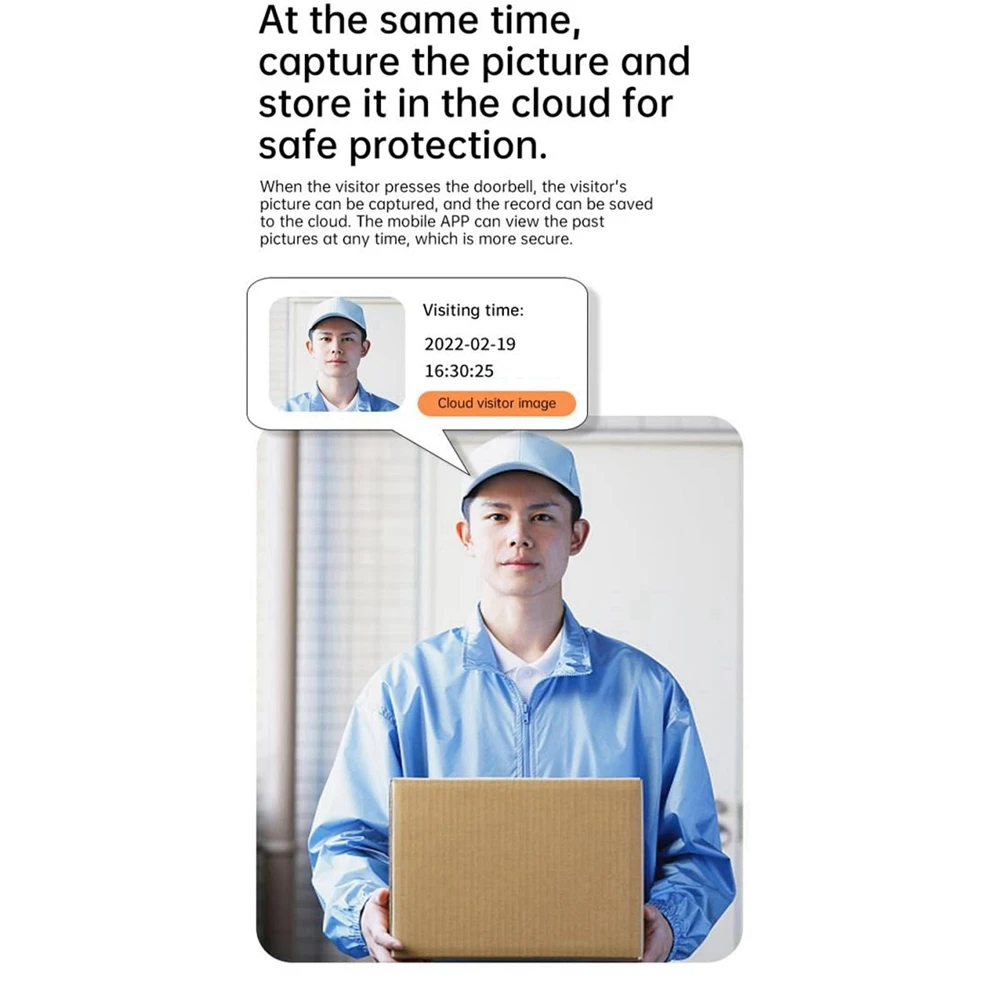 A45U Tuya Smart Doorbell With HD Night Vision WIFI 2-Way Intercom Real-Time Viewing For Home Security System