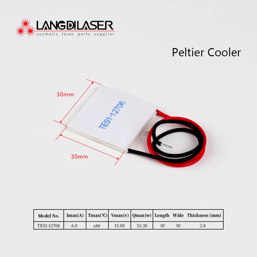 Peltier TES1-12706 & TES1-12760, Voltage: 12V, Current: 6A, Power