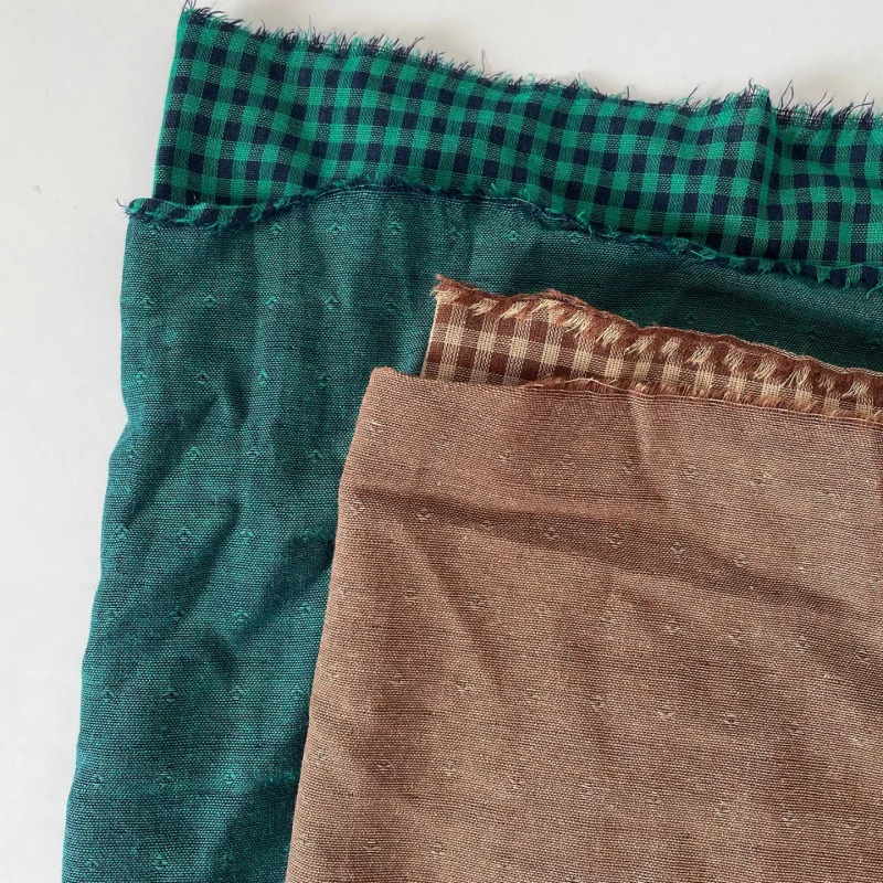 Woven patterned jacquard double-sided cotton for shirt dress clothing handmade fabric DIY
