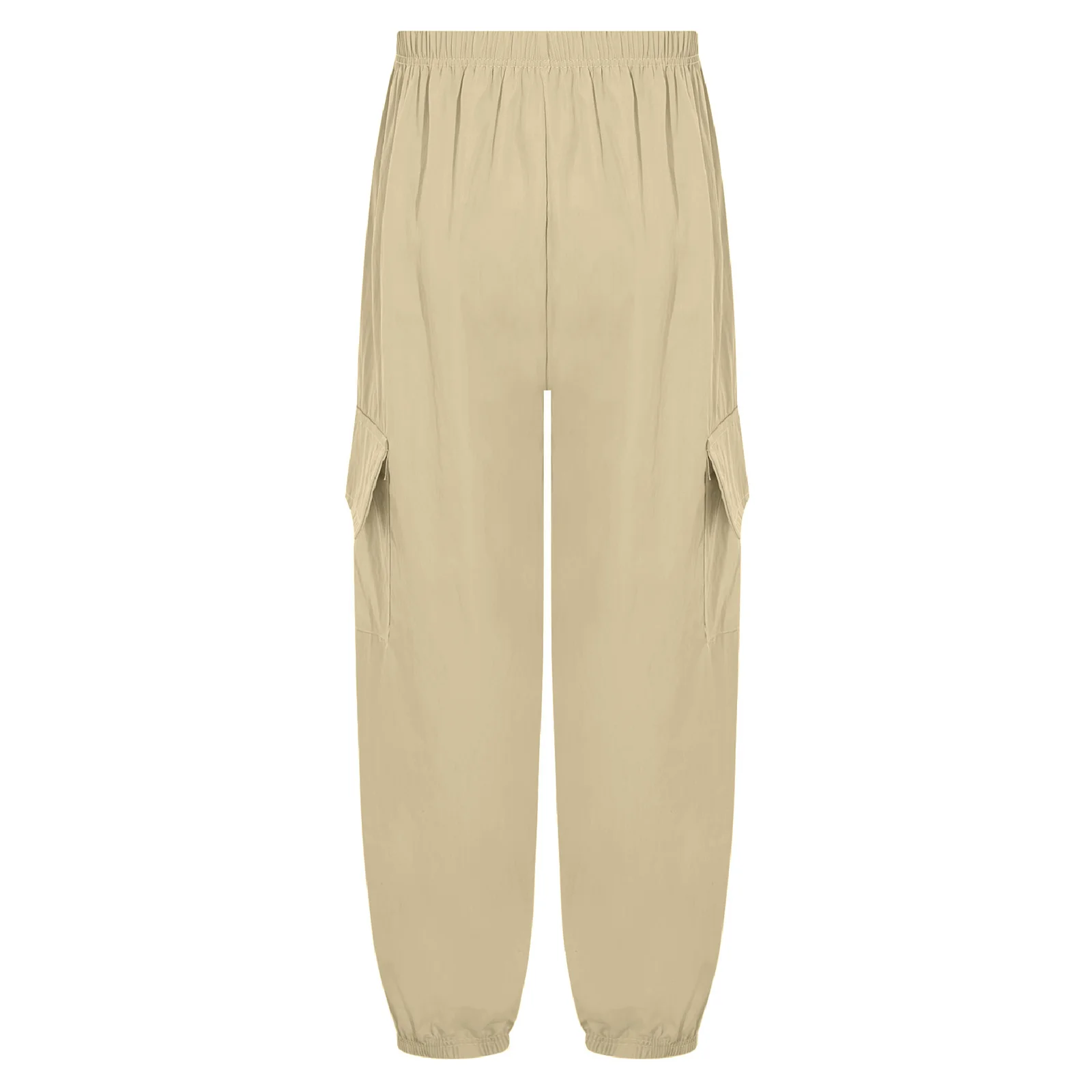 Kids Girls Boys Cargo Pants Casual Soft Lightweight Elastic Waist Sweatpants Hip-Hop Skateboarding Trousers with Flap Pockets