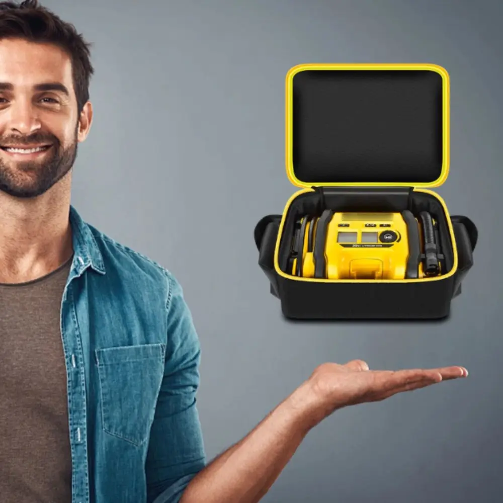 أدوات التخزين مع جيب ضاغط الهواء حقيبة حمل المضادة للخدش أدوات لاسلكية تخزين حامل المنظم تخزين منفاخ الإطارات