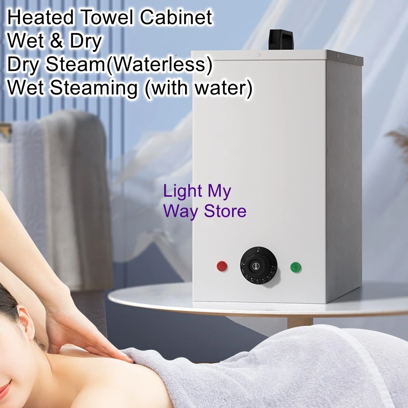 High temperature hot compress steam damp heat towel cabineth heated towel cabinet for both dry wet use beauty salon hair salon