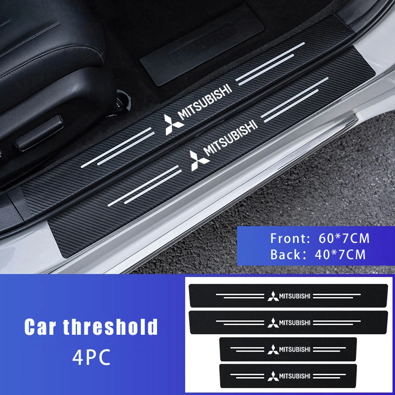 

Anti-Scratch Car Door Sill Protector Carbon Fiber Stickers for Mitsubishi Outlander Lancer ASX Pajero Auto Accessories
