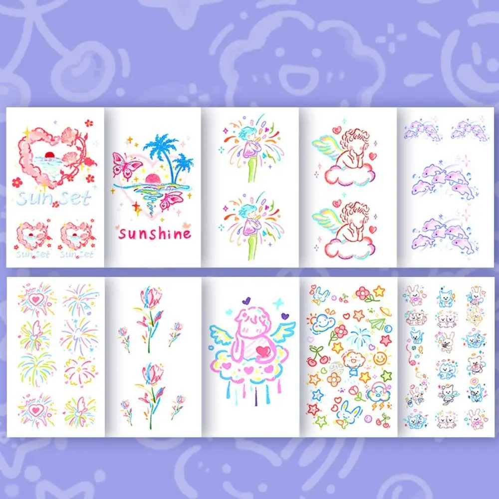 

Cute Temporary Tattoos Face Butterfly INS Style Makeup Face Stickers Long Lasting Face Decal Sticker Women