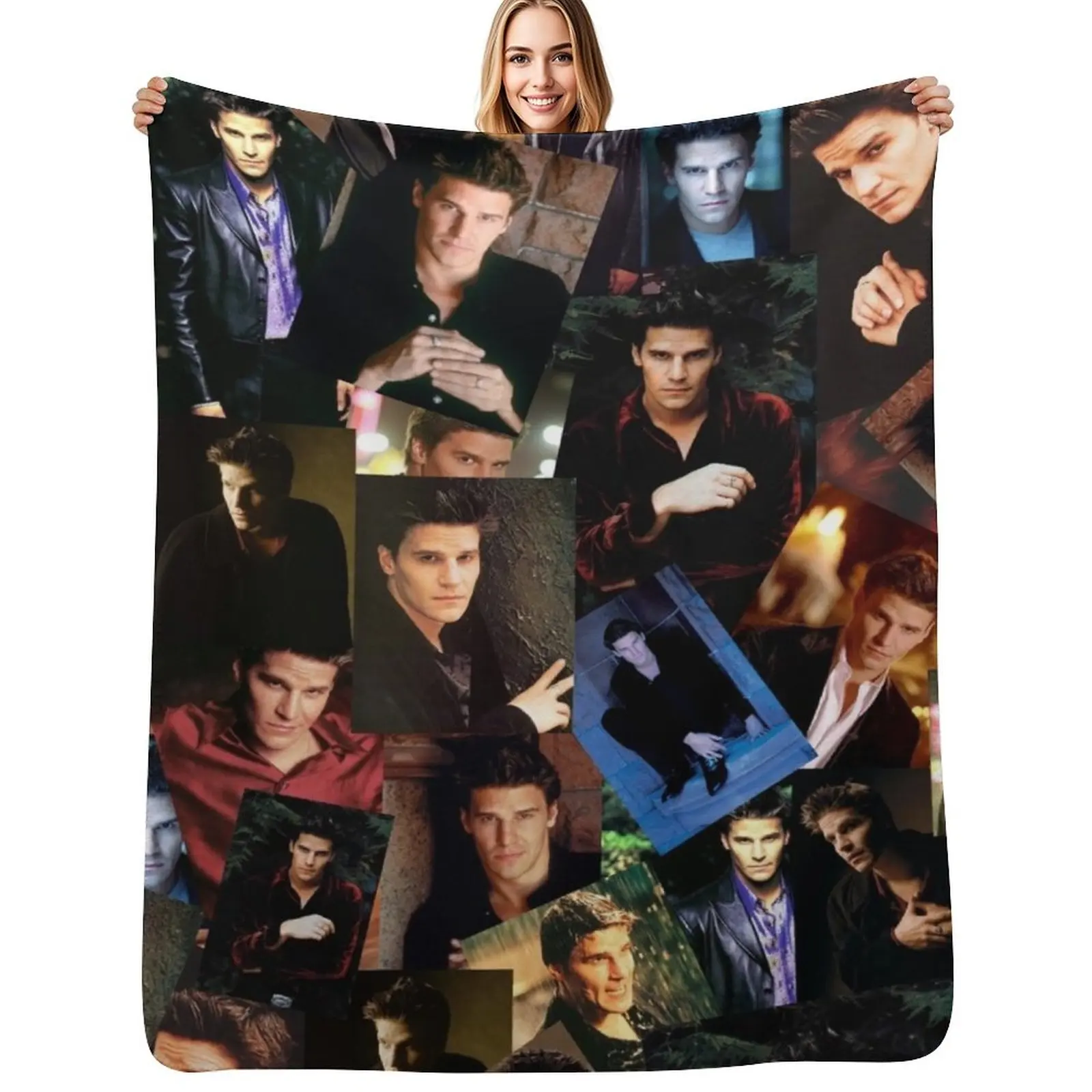 Angel Collage Throw Blanket Color Fast Cozy Throw Blanket