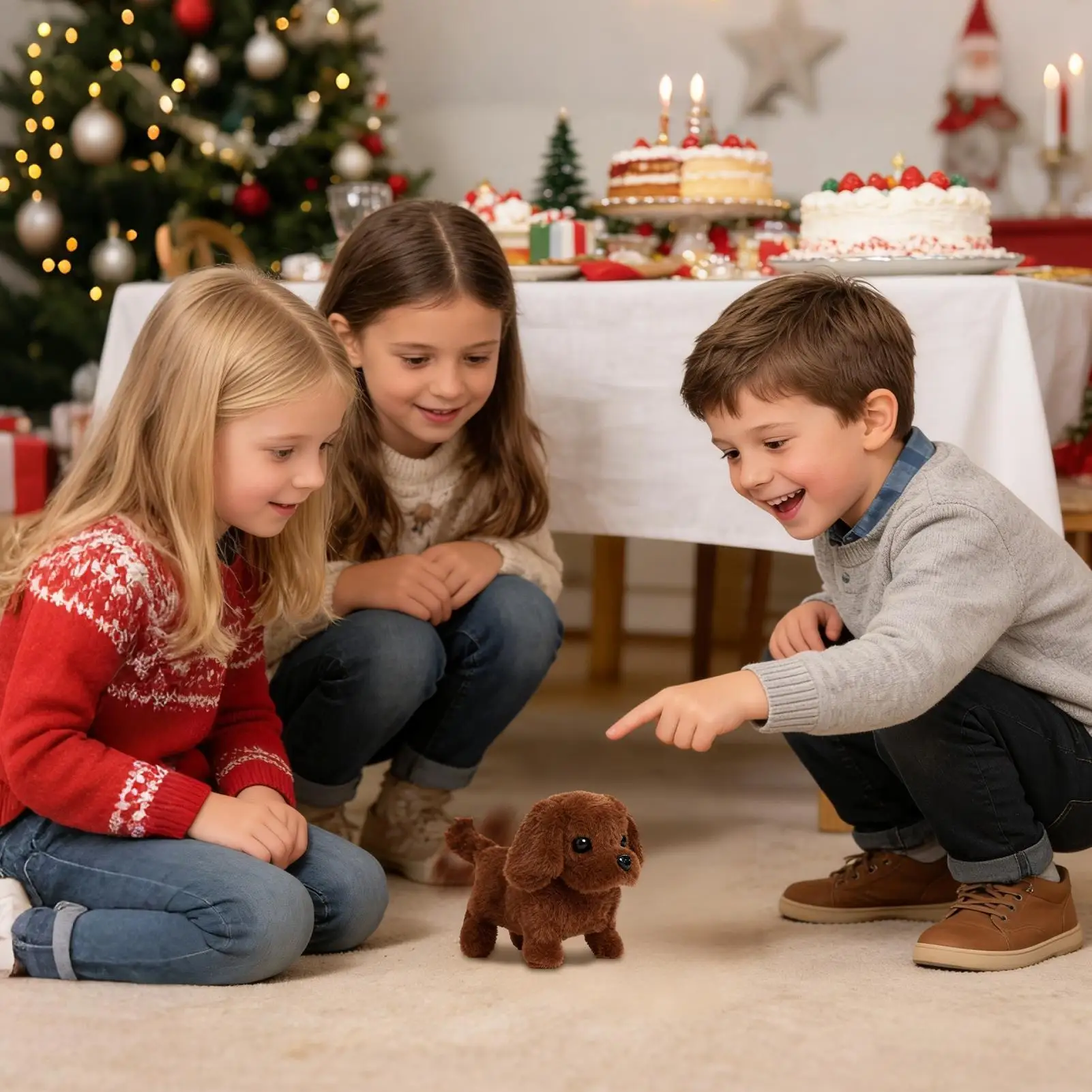 Electric Walking Dog Interactive Educational Walking Dog Electronic Toy Robot Pet For Boys Girls Preschoolers Children Living