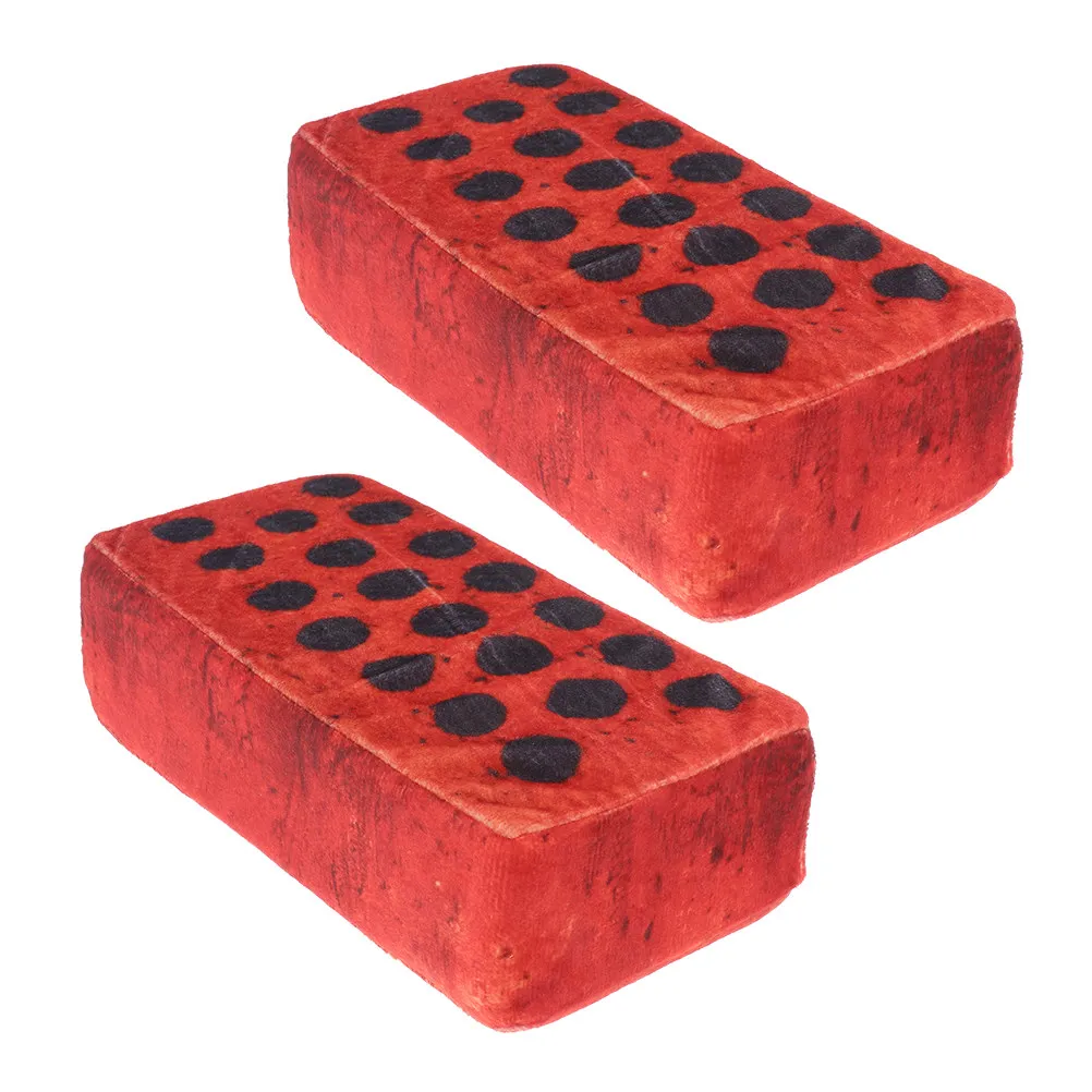 

2Pcs Funny Brick Shape Throw Pillow Premium Soft Material Comfortable for Sofa Bed Office Kids Adults Home Decor Gift