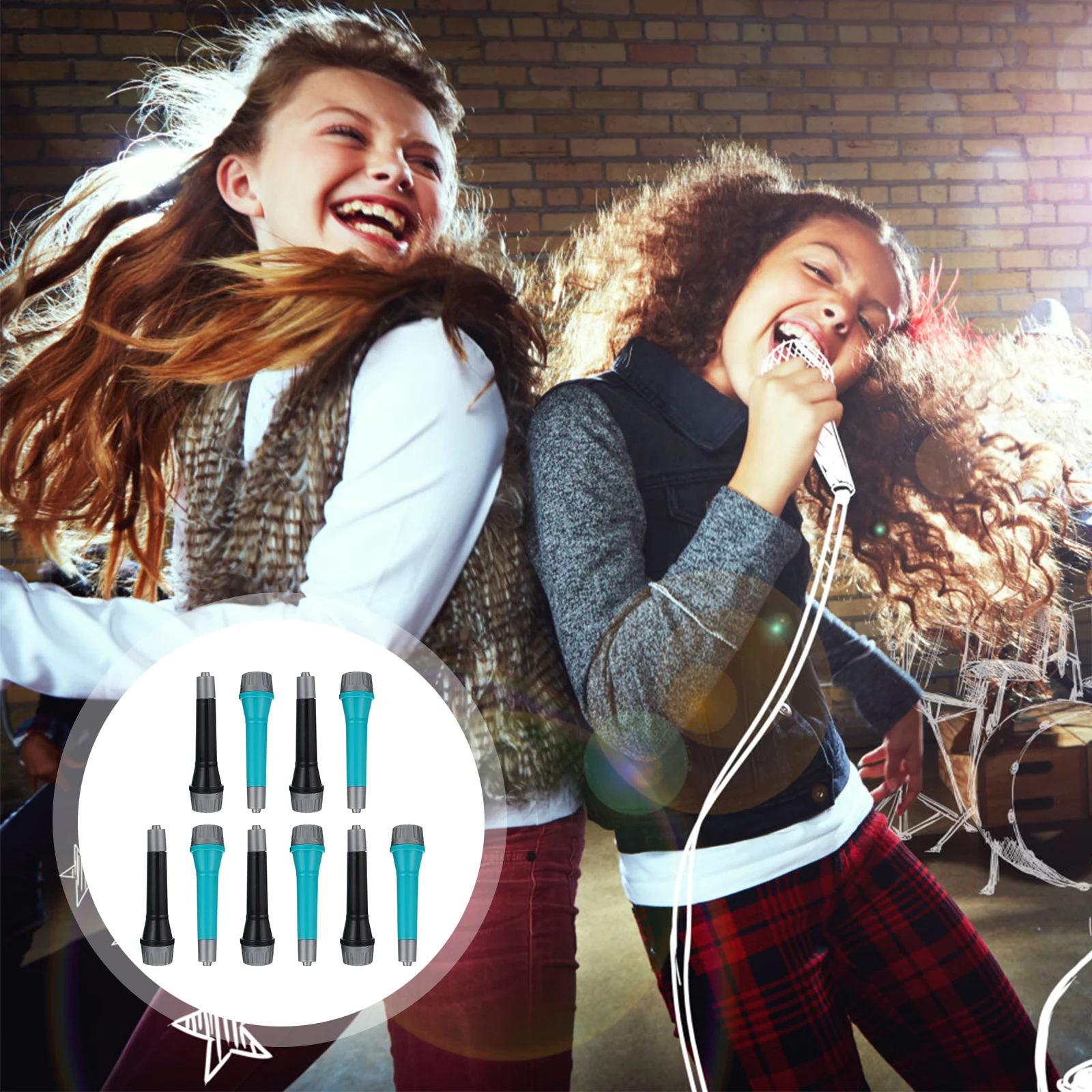 

10Pcs Plastic Microphones Playthings for and Dance Events Fake Microphone Microphone Toys