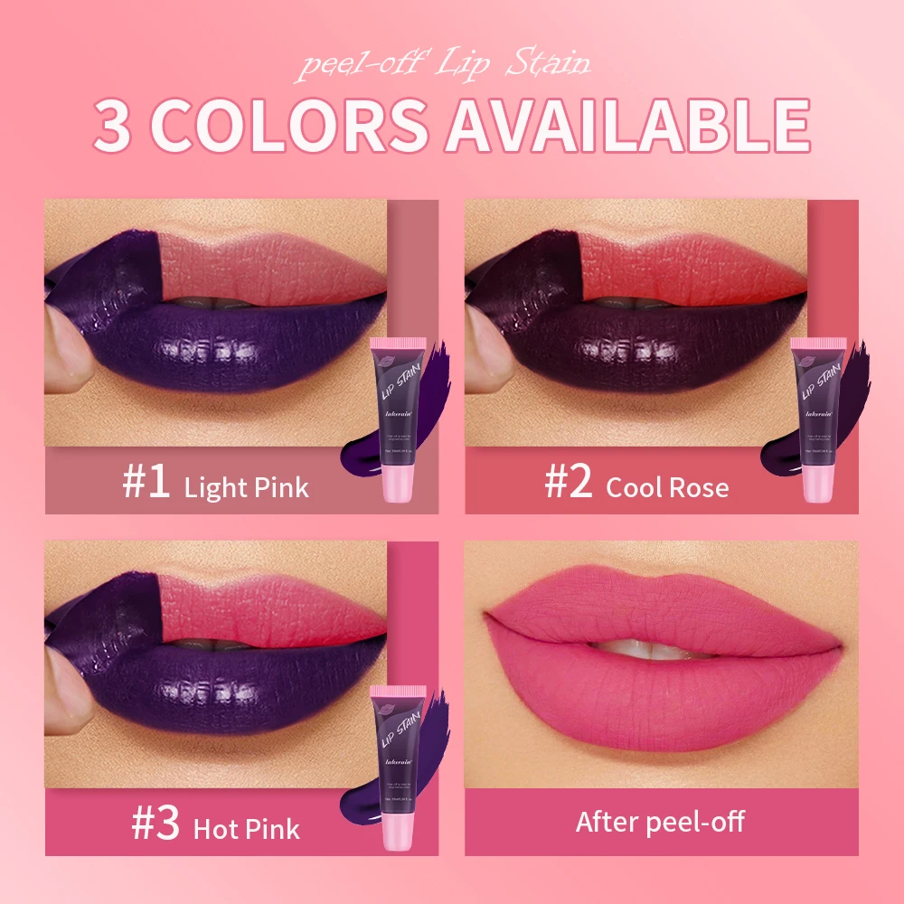 Peel Off Matte Lip Stain Waterproof Long Lasting Non-Stick Cup High Pigment Transfer Proof Durable All Day Wear Lip Color Makeup