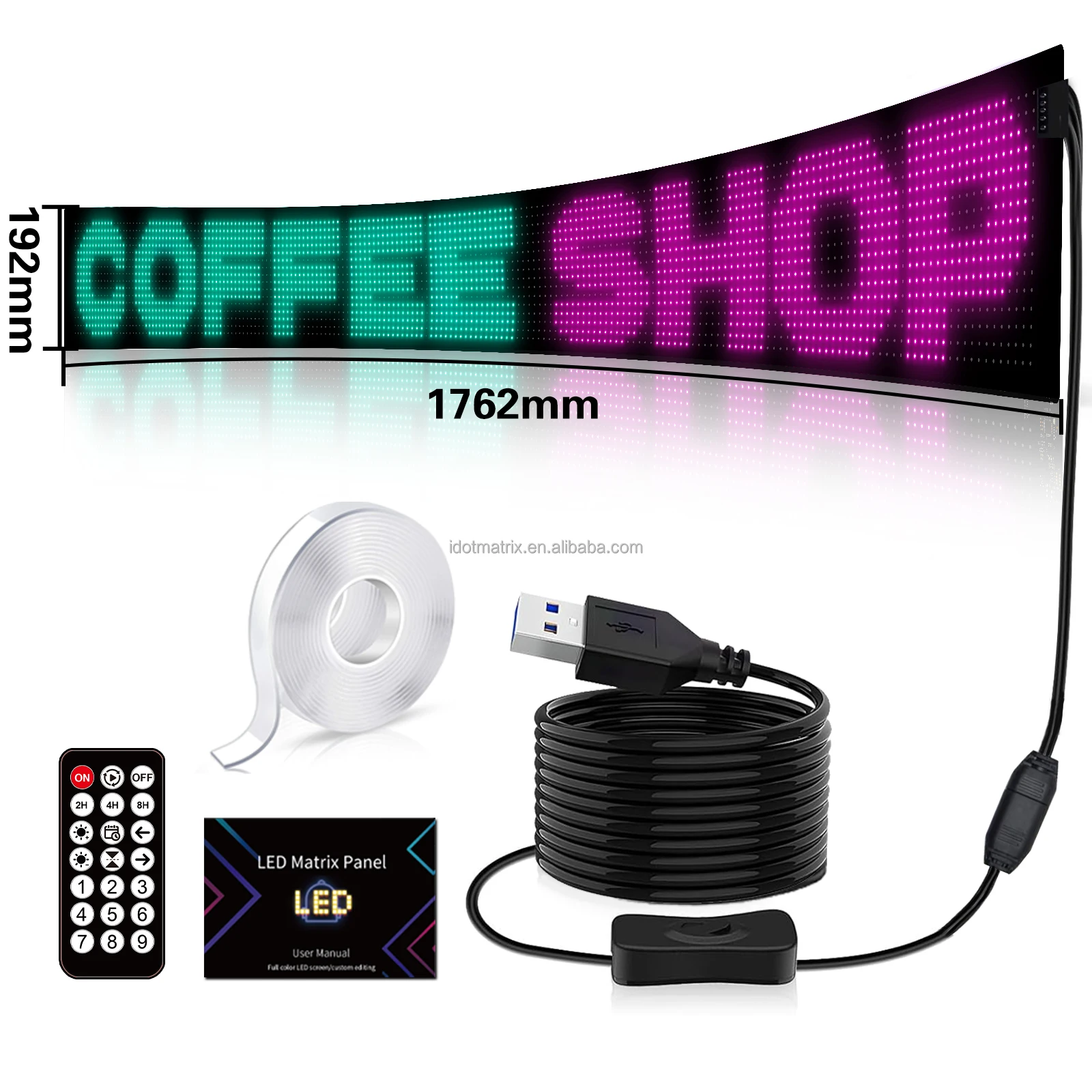 Flexible LED Sticker Screen LED Sign Display USB App Control For Vehicle Rear Window Digital Signage And Displays
