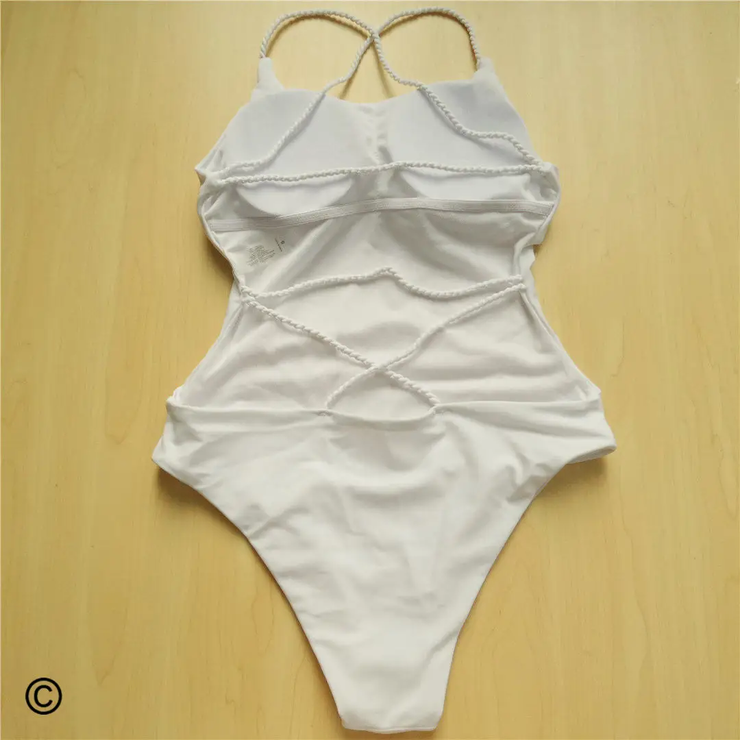 7 Farben 2026 Geflochtener Riemen Kreuzrücken Sexy Einteiliger Badeanzug Damen Bademode Badeanzug für Frauen Schwimmkleidung V127 – Detail 40