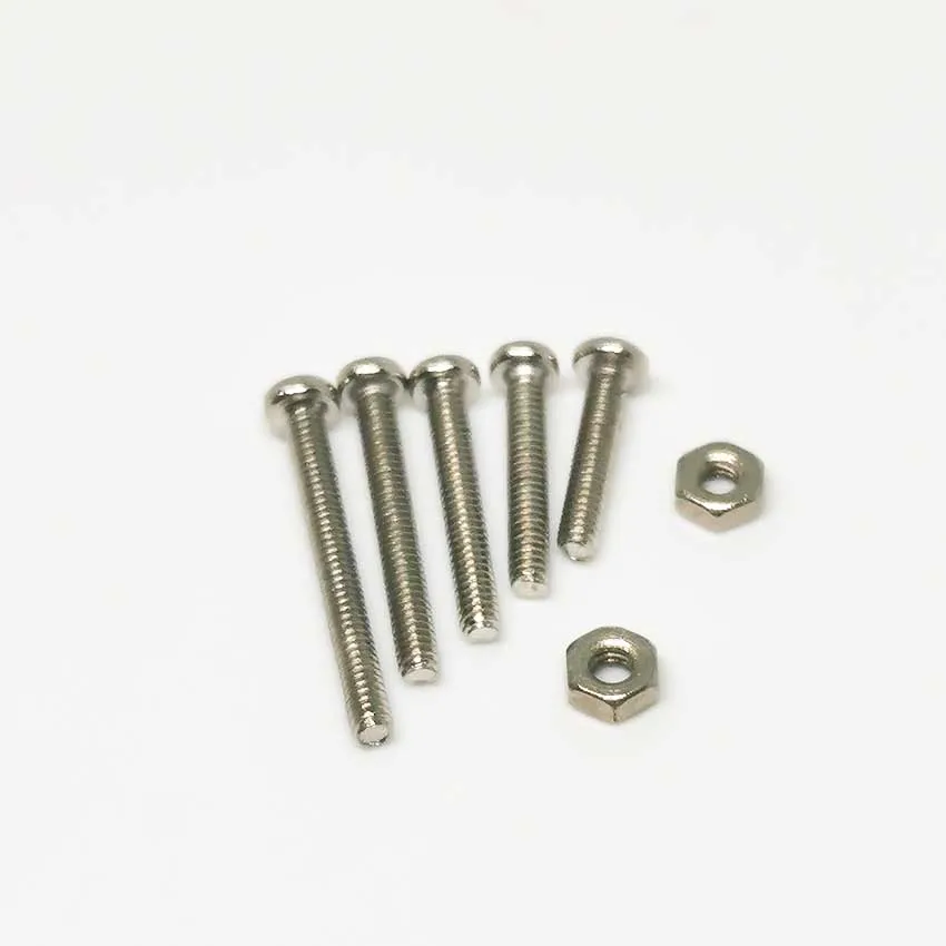 10Pcs Berlapis Nikel PM Cross Round Head Machine Screw M2 Micro Electronic Small Screw