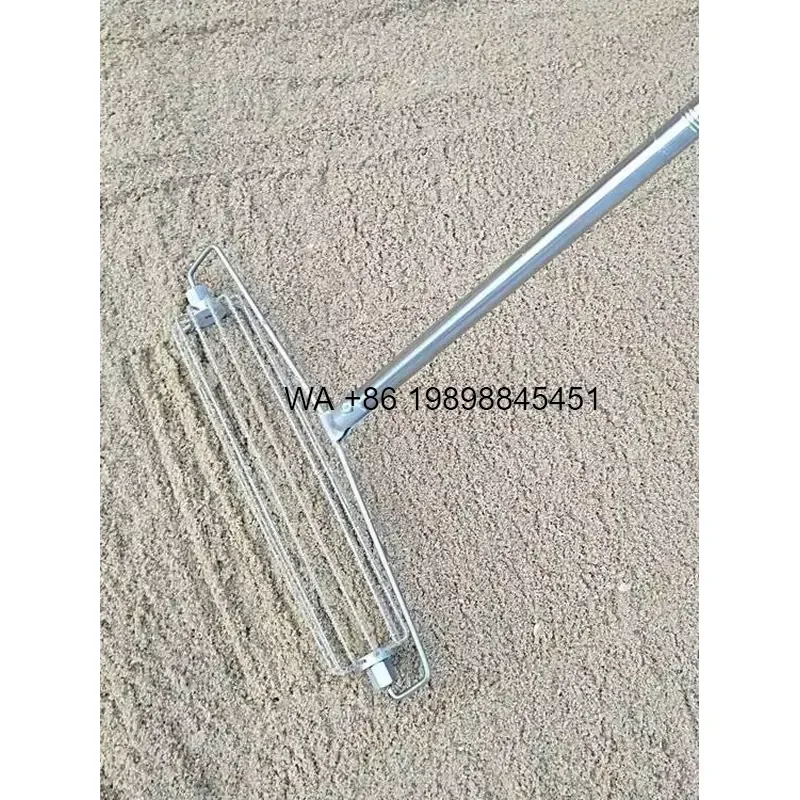 Wmwmnu Stainless Steel Labor Saving Garden Lawn Leveling Tool Soil Surface Sand Wheel Rake Leveler