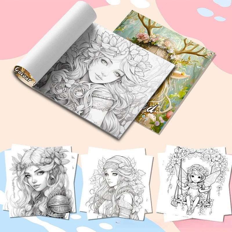 Hot Sale Adult Stress Relief Coloring Book Thick Paper Fill-in Coloring Drawing Art Notebook