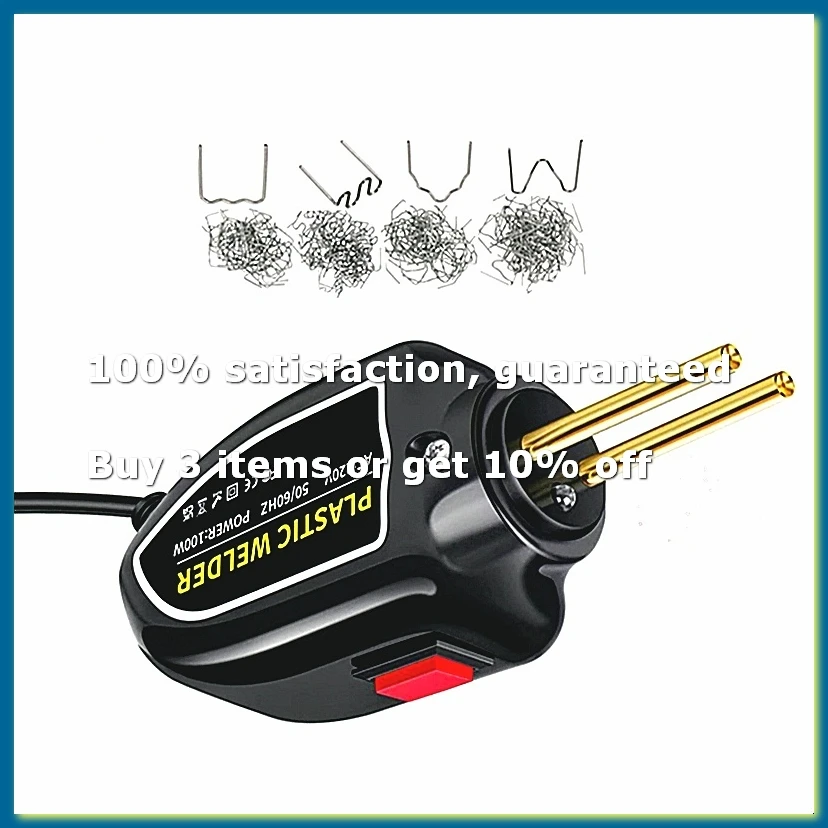 ●Plastic Welder 220V New Hot Air Torch Hot Stapler Plastic Welder Soldering Iron Nail Bumper Repair Car Tool EU Plug