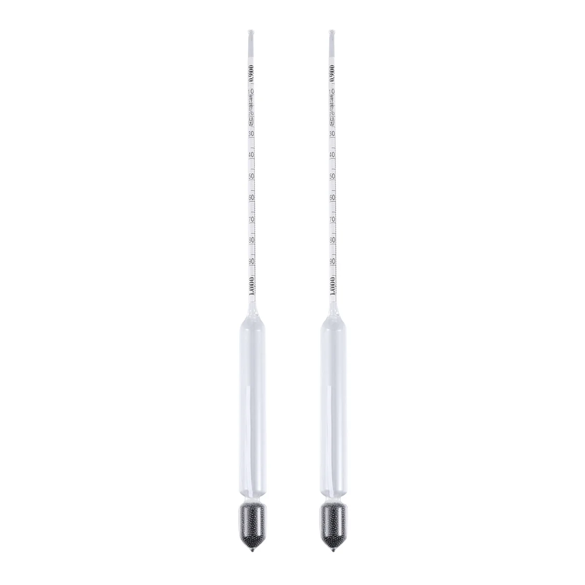 2Pcs Glass Floating Hydrometer Densitometer Accurate Temperature Test Aquarium Fish Tank Hydrometer Glass Densitometer