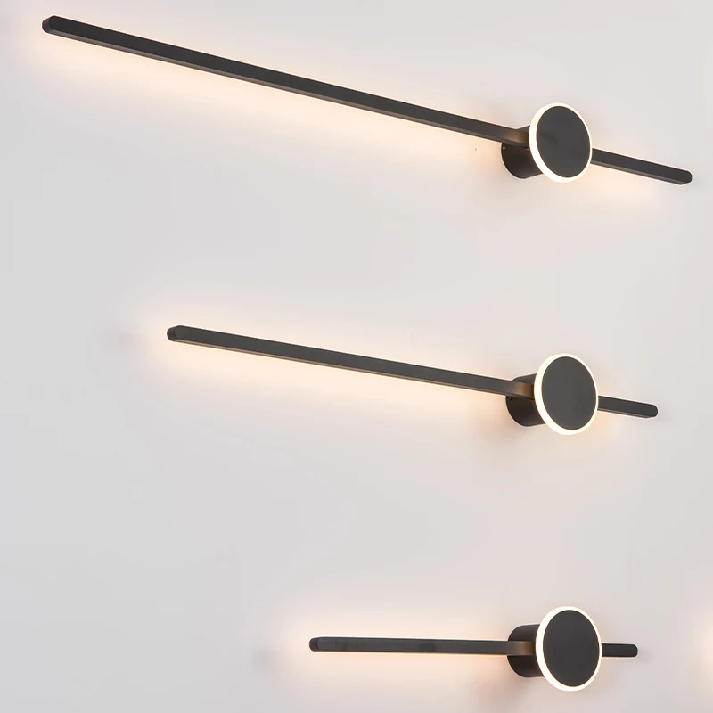 

Modern LED Wall Lamp Atmosphere Sconce Lighting for Bedroom Bedside Living Room Background Minimalist Long Strip LED Wall Light