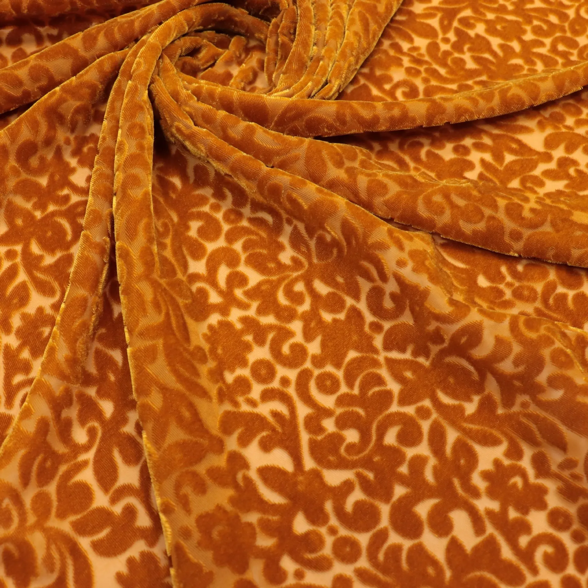 

3424 Woven Velvet Brocade Sticky Velvet One Color Burnt out Burnt Flower Fabric Nightdress Dress Cheongsam Fabric