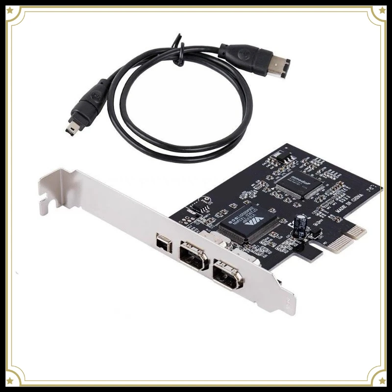 PCI‑E X1 IEEE1394 Firewire Video Capture Card, VIA Chip Driver‑Free for DV Camcorder Video Recording
