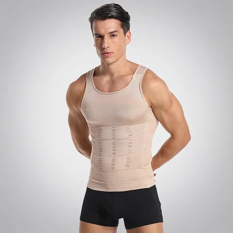 Men's Shapewear Slimming Body Corset Vest Shirt Compression Abdomen Tummy Belly Control Slim Waist Cincher Underwear Sports Vest