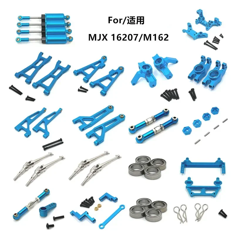 Kit de modification de mise à niveau en métal pour MJX 16207 M162, pièces de voiture RC, tasse de direction, entretoise de coque, amortisseur, suspension, prompt ket