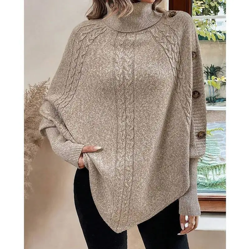 Women's Sweater Autumn Winter Loose Sweater Oversized Stripe Round Neck Knit  Long Sleeve Plus Size Rainbow Knitwear