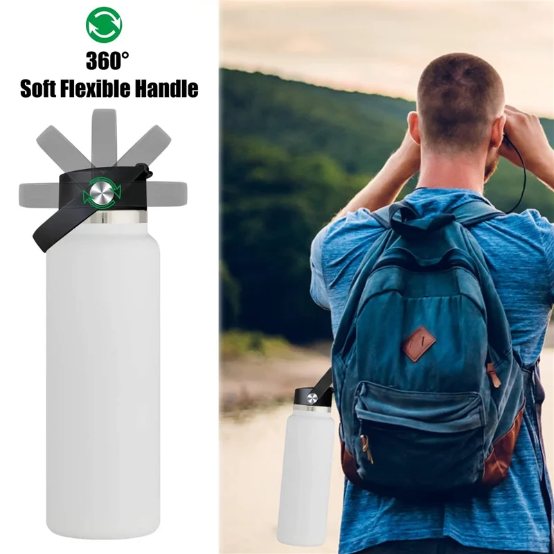 

Откидные крышки для кофе A72T для бутылки с широким горлышком Hydro Flask 12, 16, 18, 20, 32, 40, 64 унции, замена крышки с гибкой ручкой