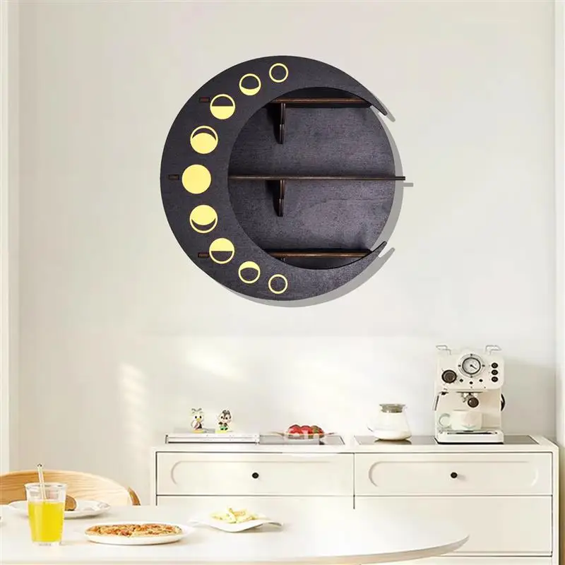 Scaffale portaoggetti a forma di luna stampo in Silicone INS vento appeso a parete stampo in resina epossidica fatto a mano in stile gatto accessori per la decorazione della casa