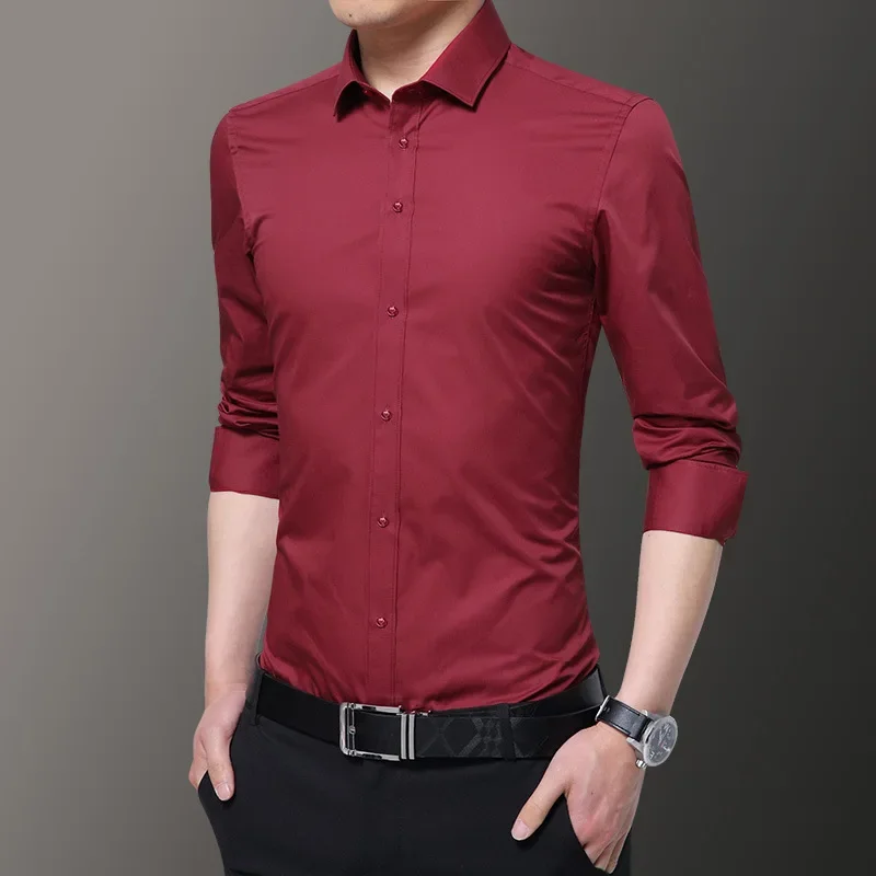 Camisa de manga larga para hombre, ropa interior de diseñador profesional, de lujo, Formal, de negocios, de boda, talla grande, novedad de 2023