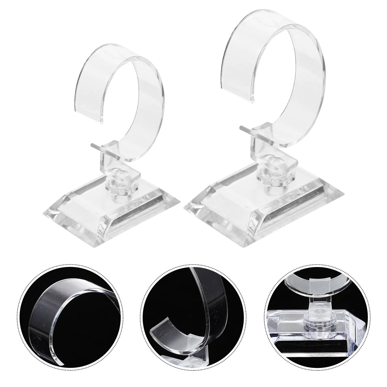 10Pcs Transparent Watch Display Stand C Shape Single Watch Holder Bracelet Organizer Jewelry Rack Jewelry Tray
