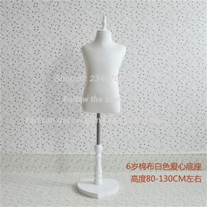 White Mannequin for Child, Cotton Fabric, Body Props, Clothing, Wedding, Disc Chassis, Woman, Pet, Body Display, 5 to 6Year