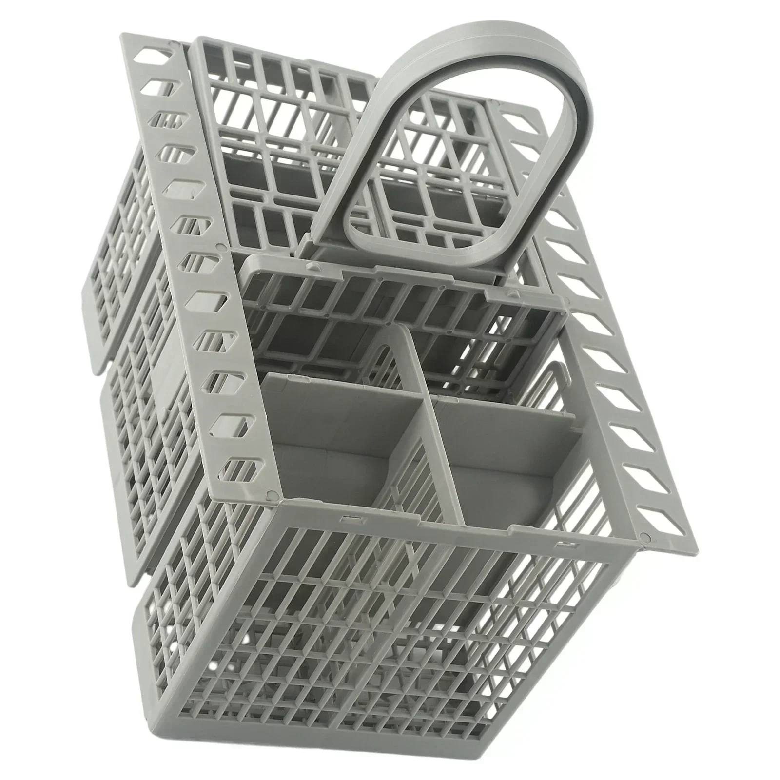 Premium Plastic Cutlery Basket for Bauknecht Dishwashers C00257140 Detachable Handle Gray Color