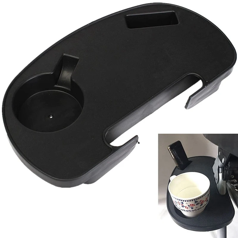 2Pcs Oval Zero Gravity Chair Cup Holder,Clip On Chair Table Chair Tray With Cellphone Slot And Snack Tray