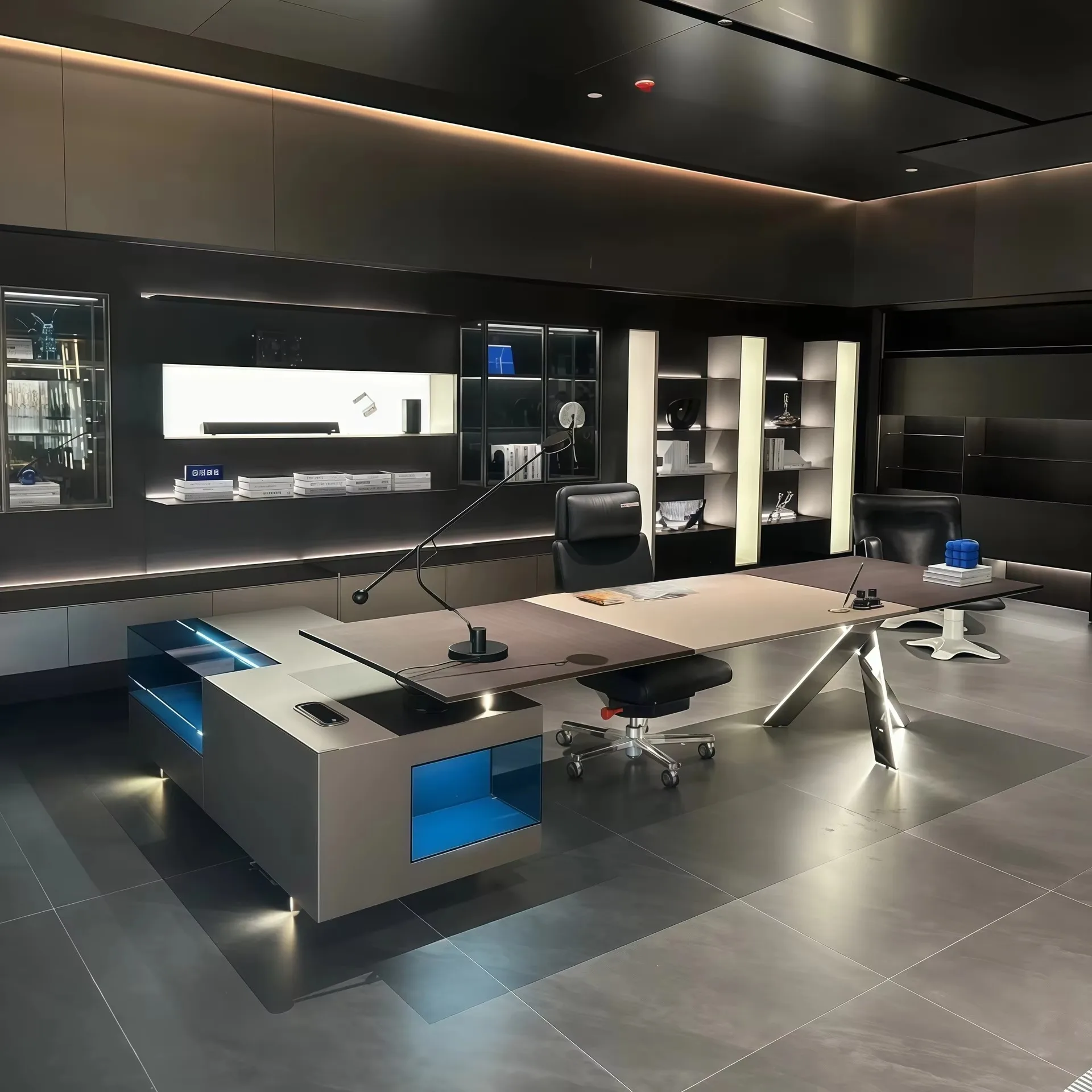 Minimalist Light Luxury President's Office Desk and Chair Italian High-end Boss Desk Creative Simple Chairperson's Office Large