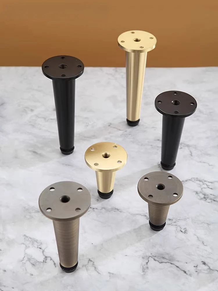 

4pcs Metal Foot Support Cabinet Foot Support Brass Light Luxury Bathroom Cabinet Tea Table TV Cabinet Sofa Foot Accessories
