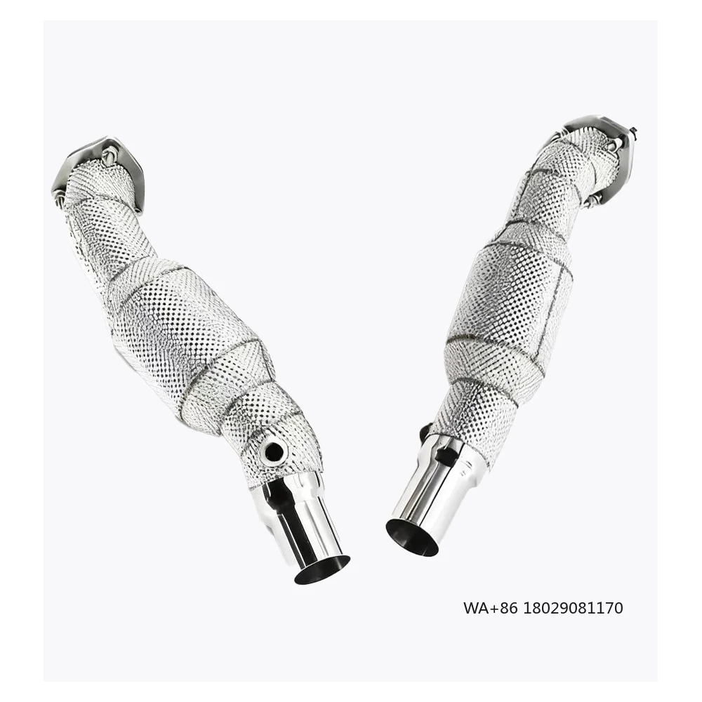 أنبوب عادم أنبوب سفلي من الفولاذ المقاوم للصدأ لـ F430 4.3 2005-2009 Catless لـ Errari F430 #3