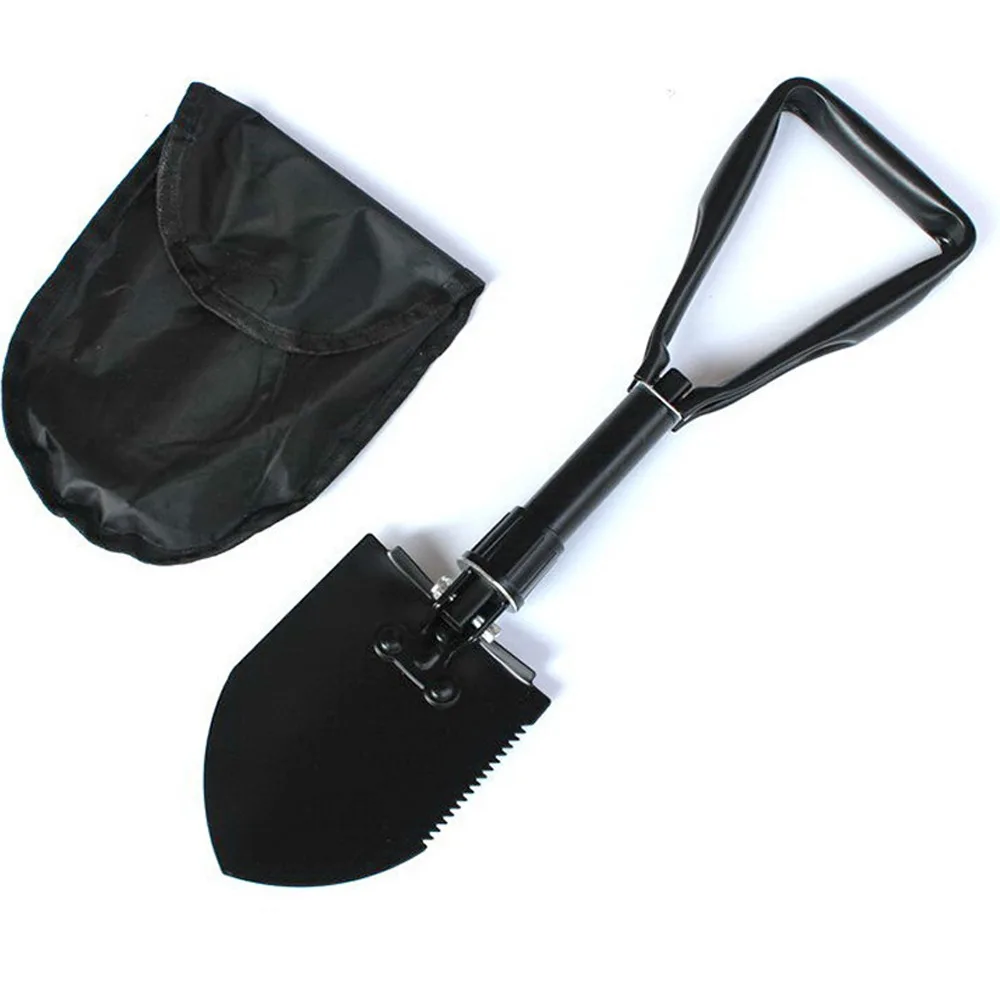 

Multi-functional Folding Shovel High Carbon Steel with Storage Bag Truck Mounted Shovel Thickened Portable Shovel