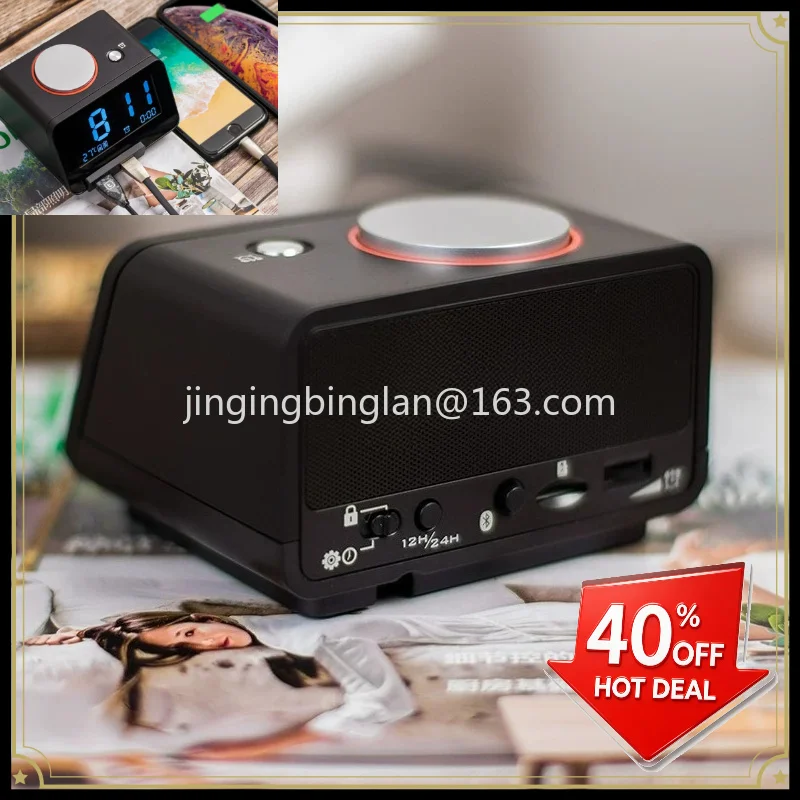 Factory direct sales of the same C1pro hotel home bedside music alarm clock luminous silent Bluetooth speaker desktop ornament