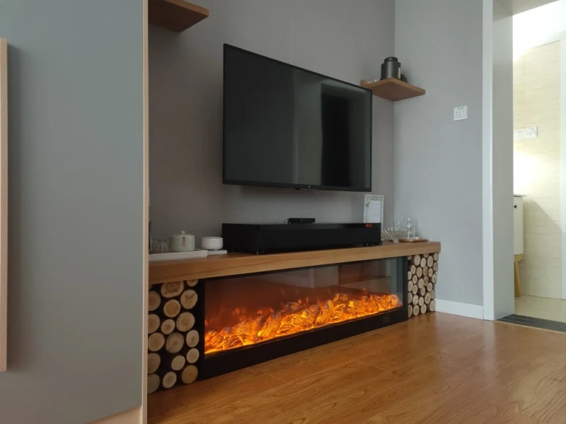 70-Inch Linear Electric Fireplace Multi-Color Flames Cheap Wholesale for Indoor Home Hotel Built-In Decorative Heating - view 3