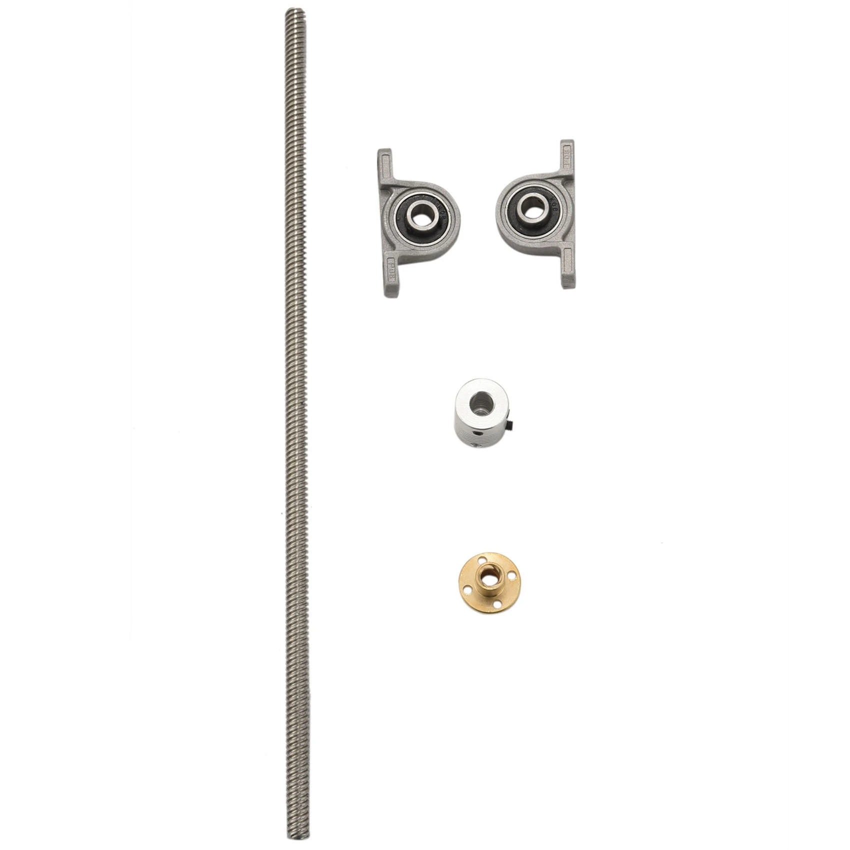 A14G 300Mm 8Mm T8 Lead Set Lead + Copper Nut + Coupler + Pillow Bearing Block For 3D Printer