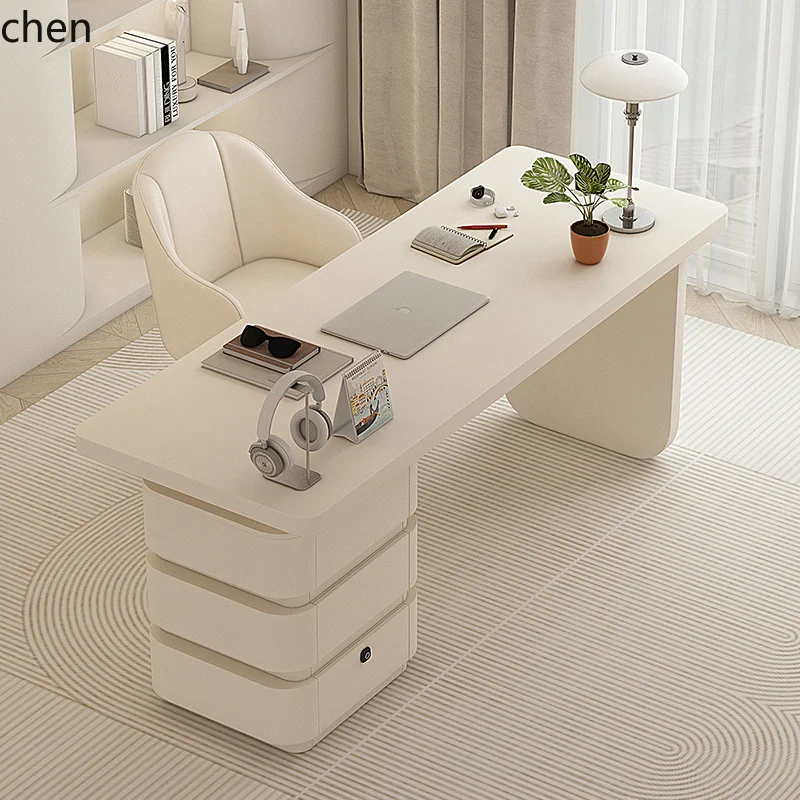 

YFY cream wind study desk small apartment household light luxury simple modern 1.2 meters desk home accessories