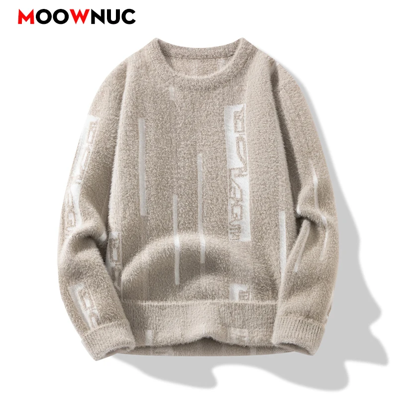 Casual Sweater For Men Pullovers Men's Clothing Spring Streetwear Men's Sweat-shirt Knit Autumn Fashion Hombre Warm Solid Male