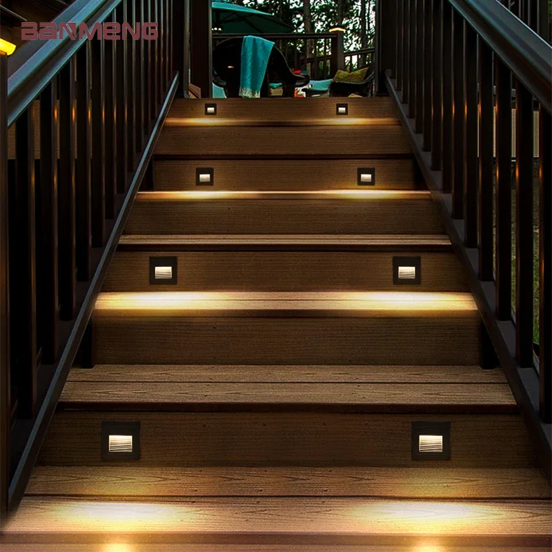 Outdoor IP65 waterproof LED foot lamp motion sensor wall lamp sconces lights outdoor lighting for ladder stairs garden courtyard