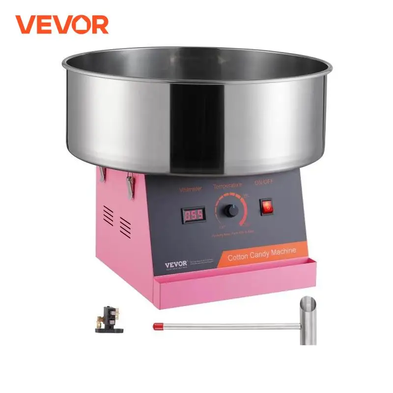 

VEVOR Electric Cotton Candy Machine Candy Floss Maker Commercial Cotton Candy Machine with Stainless Steel Bowl and Sugar Scoop