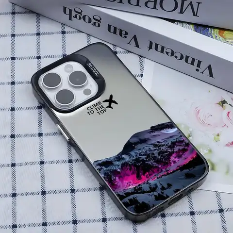 T-The North Fashion F-Face Phone Case For lMDColor Silver Shell For lPhone 17 16 e 15 14 13 12 11 Pro Max Plus