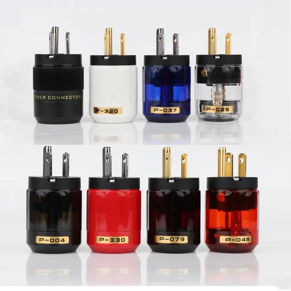 2PCS P-079/P-037/ P-029 P078 US Power Plug Female Rhodium Plated/ Gold plating power Connector plug