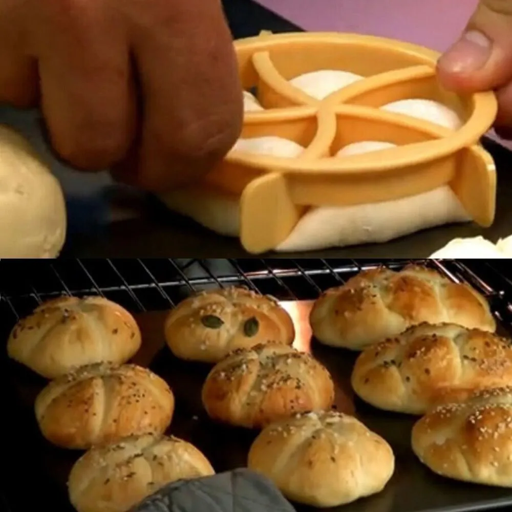 Plastic Pastry Cutter Dough Cookie Press Homemade Bread Rolls Stamp Baking Mold Bakeware Dessert Tools Cookies Mould