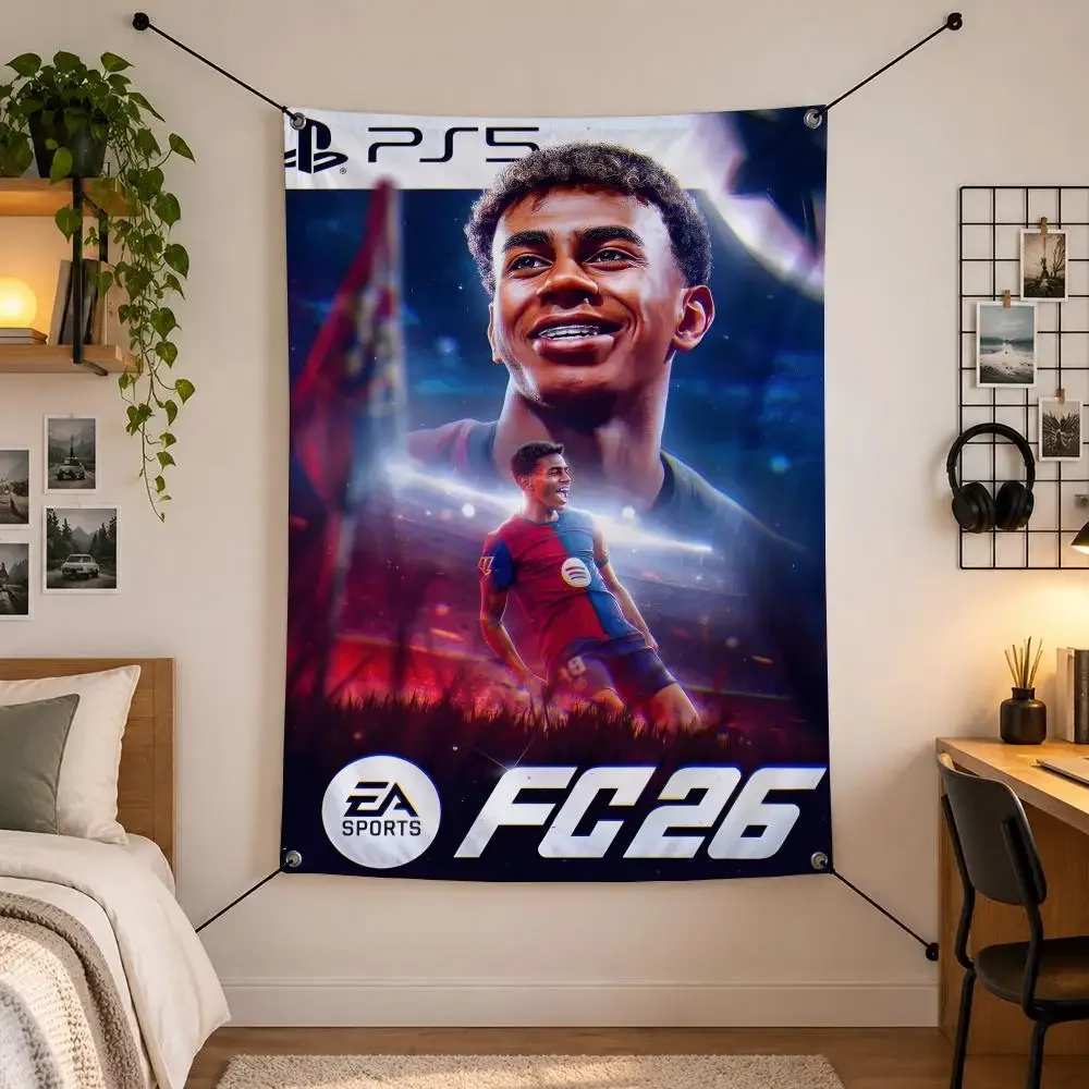 Game E-EA Sports FC 26 Flags Vertical Wall Hanging for Bedroom Dorm Living Room Party Garage Camping